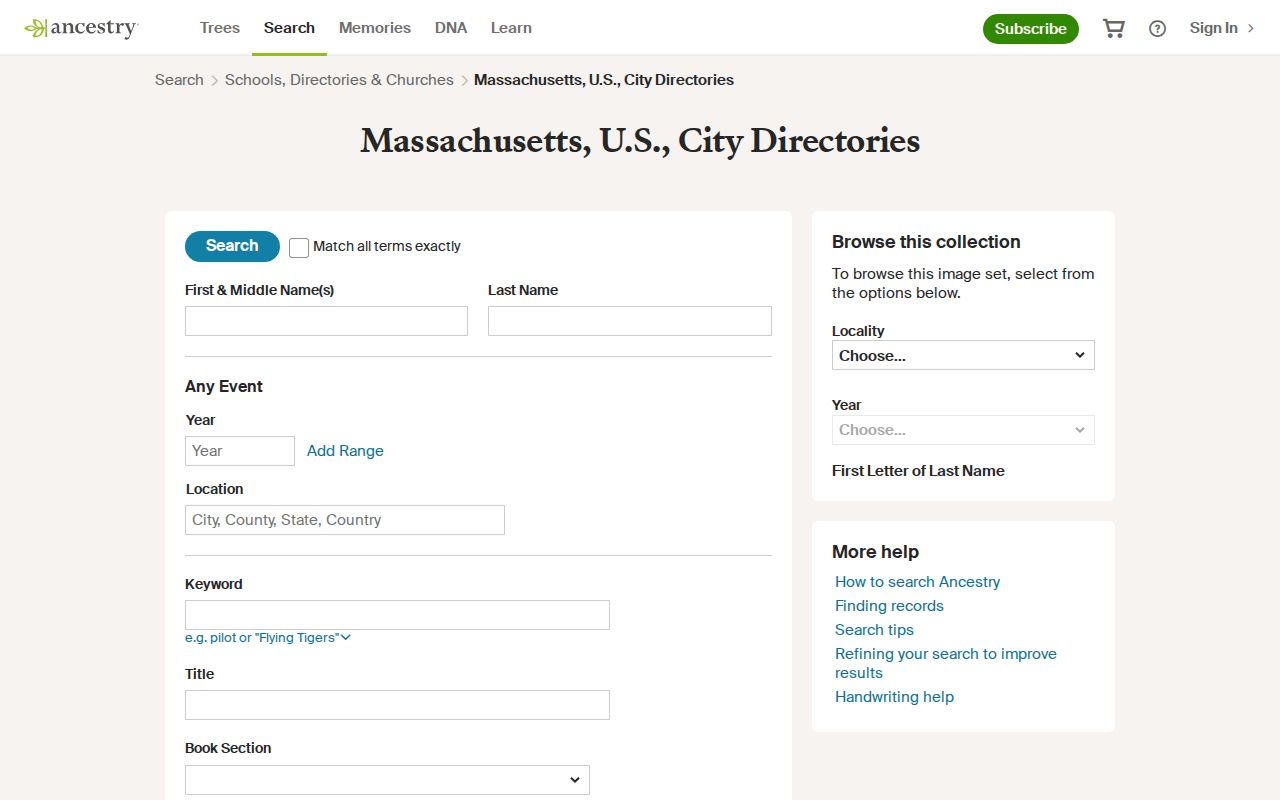 Pittsfield previous residents research in digitized city directory pages