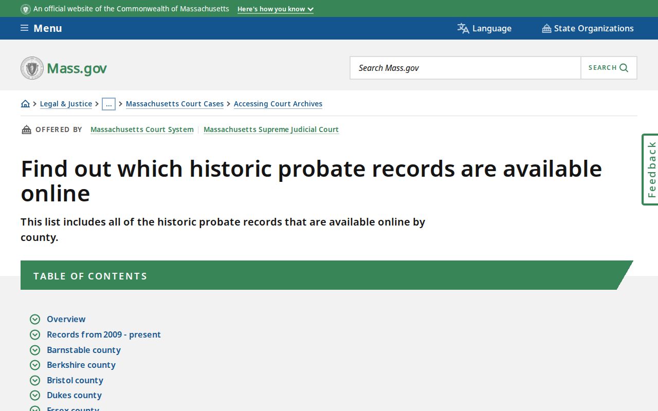 Pittsfield previous residents probate research and historic records access